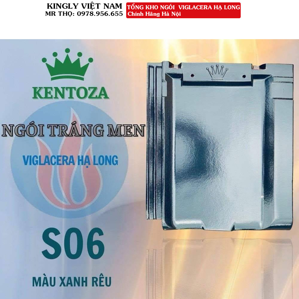 Ngói phẳng Kentoza Viglacera Hạ Long S06 Loại A1